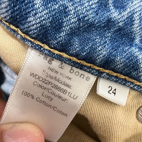 rag & bone Light Blue Straight Leg Jeans - Picture 6 of 15